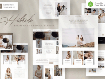 Hibride - Template Kit Elementor para fotografia nupcial e planejador de casamentos