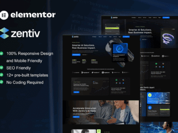 Zentiv - Kit Elementor para serviços de IA e empresas digitais