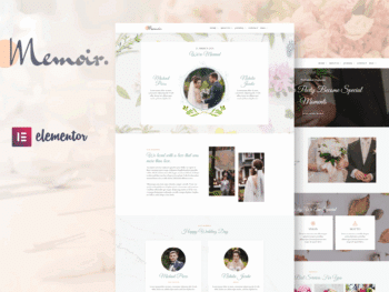 Memoir - Template Kit Elementor para organizadores de festas e eventos de casamento