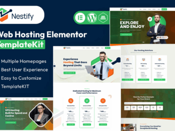 Nestify - Kit de Templates Elementor de Hospedagem Web