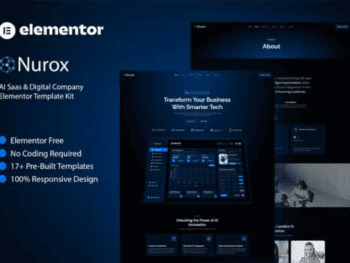 Nurox - Kit de modelos AI Saas e Digital Company Elementor
