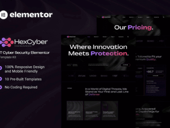 Hexcyber - Kit de modelos de elementos de segurança cibernética de TI