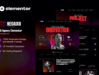Neoaixo - Kit de Modelos Elementor para Agência de Inteligência Artificial
