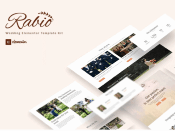 Rabio - Kit de Template Elementor para organizador de eventos de casamento