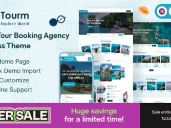 Tourm - Tema WordPress para Agência de Viagens e Reservas de Turismo