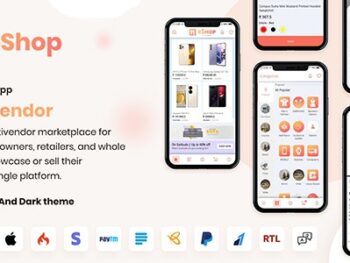 eShop - Aplicativo de comércio eletrônico com múltiplos fornecedores e aplicativo Flutter para marketplace de fornecedores de comércio eletrônico