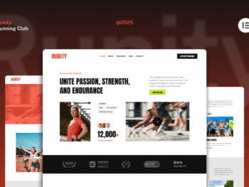 Runity - Kit Elementor para Site de Maratona e Eventos Esportivos de Clubes de Corrida