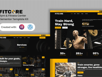 Fitcore - Kit de modelos Elementor para ginásio e centro de fitness