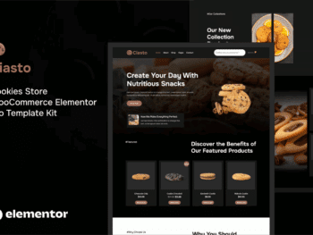 Ciasto - Kit de modelos WooCommerce Elementor Pro para loja de cookies