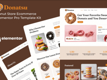 Donatsu - Kit de modelos Elementor Pro de comércio eletrônico da Donut Store