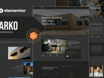 Arko - Kit de modelos do Elementor de arquitetura