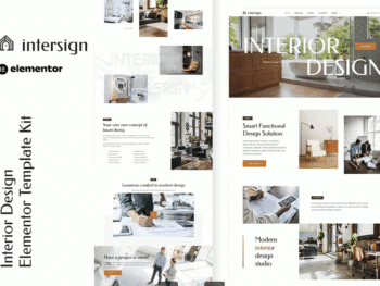 InterSign - Template Kit Elementor de design de interiores e arquitetura