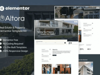 Altora - Kit de modelos Elementor para imóveis e propriedades