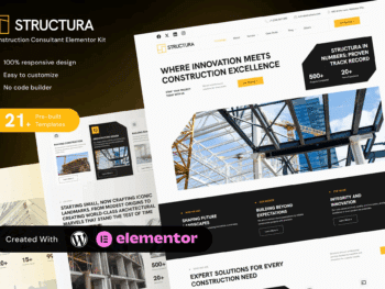 Structura - Kit de modelos Construction Consultant Elementor para construtores, arquitetos e empresas de engenharia