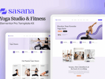 Sasana - Kit de modelos Elementor Pro para estúdio de ioga e fitness