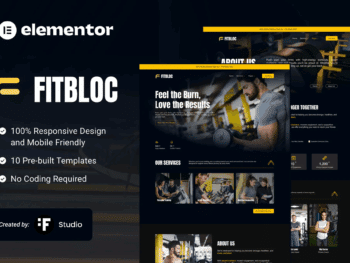 Fitbloc — Kit de modelos Elementor de fitness e bem-estar