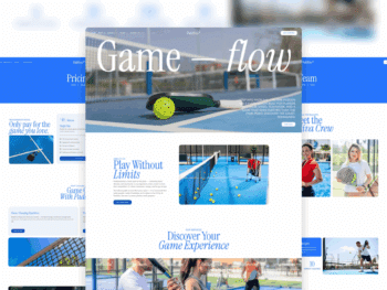 Padeliva - Kit de modelos esportivo moderno para padel e tênis Elementor