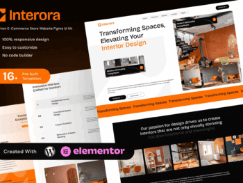 Interora - Kit de Template Elementor de Portfólio de Design de Interiores para Estúdios e Freelancers