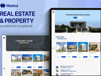 Homa - Kit de modelos Elementor Pro para imóveis e propriedades