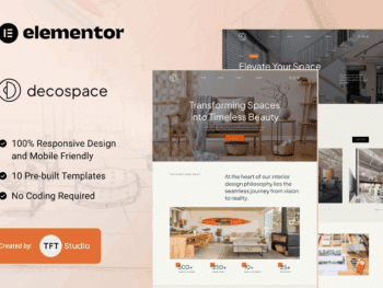 Decospace - Kit de modelos Elementor para decoração de casa elegante
