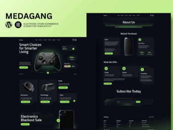 Medagang - Kit de modelos Elementor para loja de eletrônicos de comércio eletrônico