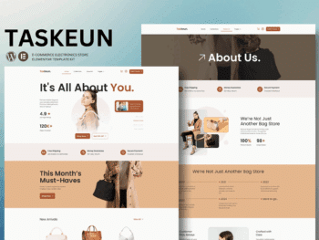 Taskeun - Kit de modelos Elementor para loja de bolsas de comércio eletrônico