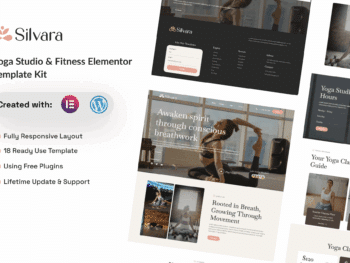 Silvara - Kit de modelos para estúdio de ioga e fitness Elementor
