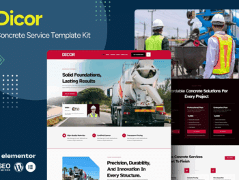 Dicor - Kit de modelos Concrete Service Elementor