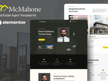 McMahone - Kit de modelos Elementor para agentes imobiliários