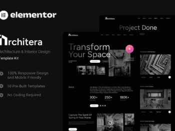 Architera - Kit de Templates Elementor de Arquitetura e Design de Interiores