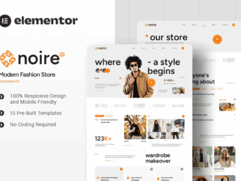 Noire - Kit de Templates Elementor para loja de moda moderna