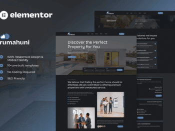 Rumahuni - Kit de modelos Elementor para imóveis e propriedades