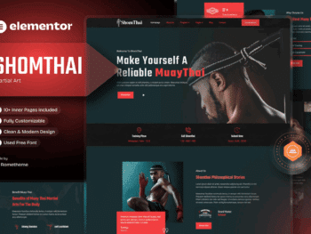 Shomthai - Kit de Templates Elementor de Artes Marciais