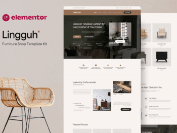 Lingguh - Kit de modelos Elementor de comércio eletrônico de móveis