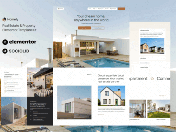 Homely - Kit de modelos Elementor de imóveis e listagem de propriedades