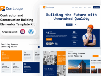 Contrage - Kit de Templates Elementor para empreiteiros e edifícios de construção