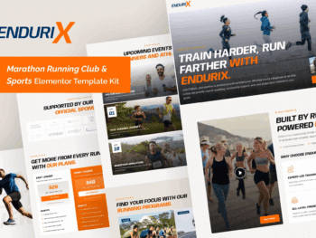 Endurix - Kit de Templates para Marathon Running Club e Sports Elementor