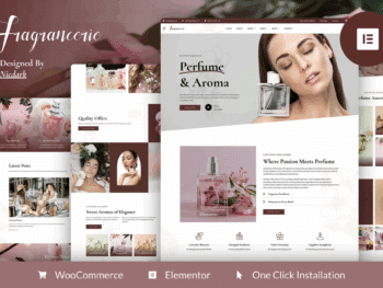 Fragrância - Kit de modelos Elementor Pro para loja de perfumes e cosméticos