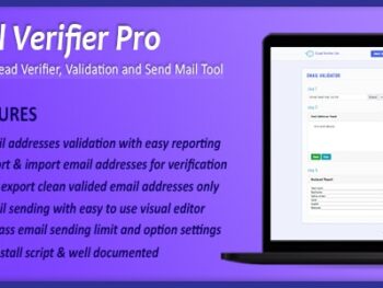 Email Verifier Pro - Ferramenta para Validação em Massa de Endereços de Email, Gerenciamento de Remetentes e Leads de Email
