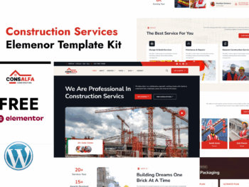 ConSalfa - Kit de Templates Elementor para serviços de construção