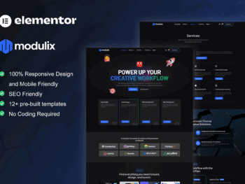 Modulix - Kit de Templates Elementor Pro para loja de produtos digitais