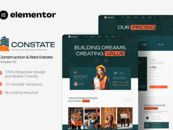 Constate - Kit de Templates Elementor de Construção e Imóveis