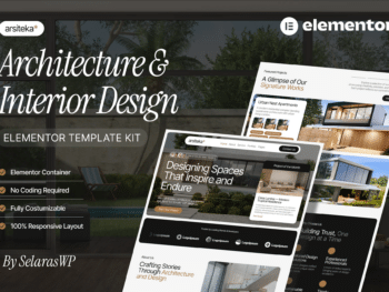 Arsiteka - Kit de Templates Elementor de Arquitetura e Design de Interiores