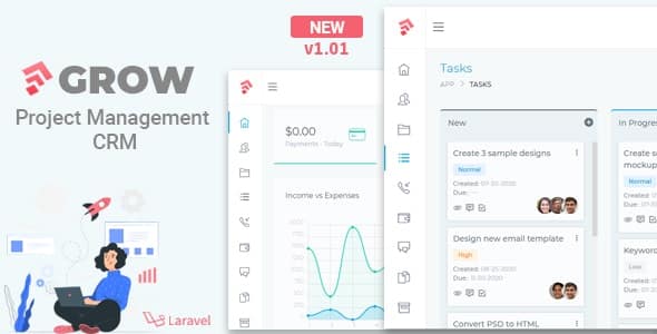 Grow CRM - Gerenciamento de Projetos Laravel