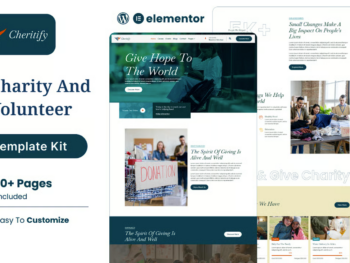 Charitify - Kit de modelos Elementor para instituições de caridade e doações para organizações sem fins lucrativos