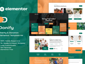 Donify - Kit de modelos Elementor para caridade e doações
