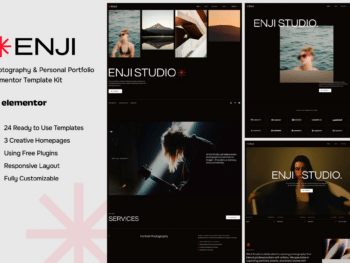 Enji - Kit de Templates Elementor para Fotografia e Portfólio Pessoal