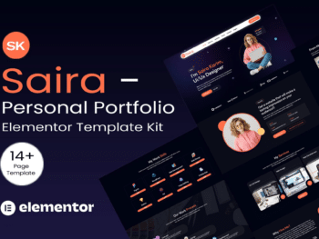 Saira — Kit de Modelos de Portfólio Pessoal Elementor