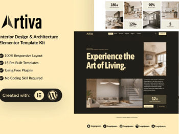 Artiva - Kit de Templates Elementor de Design de Interiores e Arquitetura