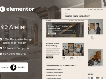 Atelier — Kit de Templates Elementor de Design de Interiores